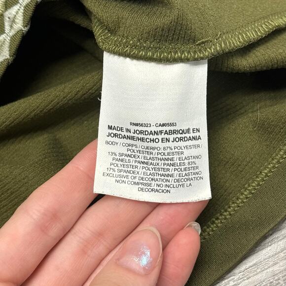 Nike Pro Hyperwarm Green White Womens M Roll Neck Pullover Top Sweatshirt EUC - Picture 5 of 10